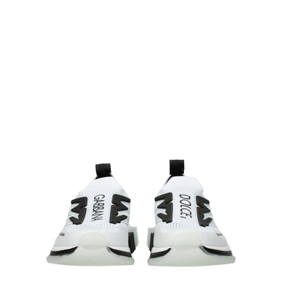 Dolce & Gabbana Weißer Stoff Sportliche Turnschuhe