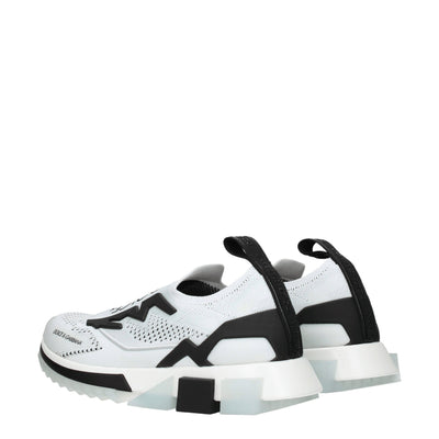 Dolce & Gabbana Weißer Stoff Sportliche Turnschuhe
