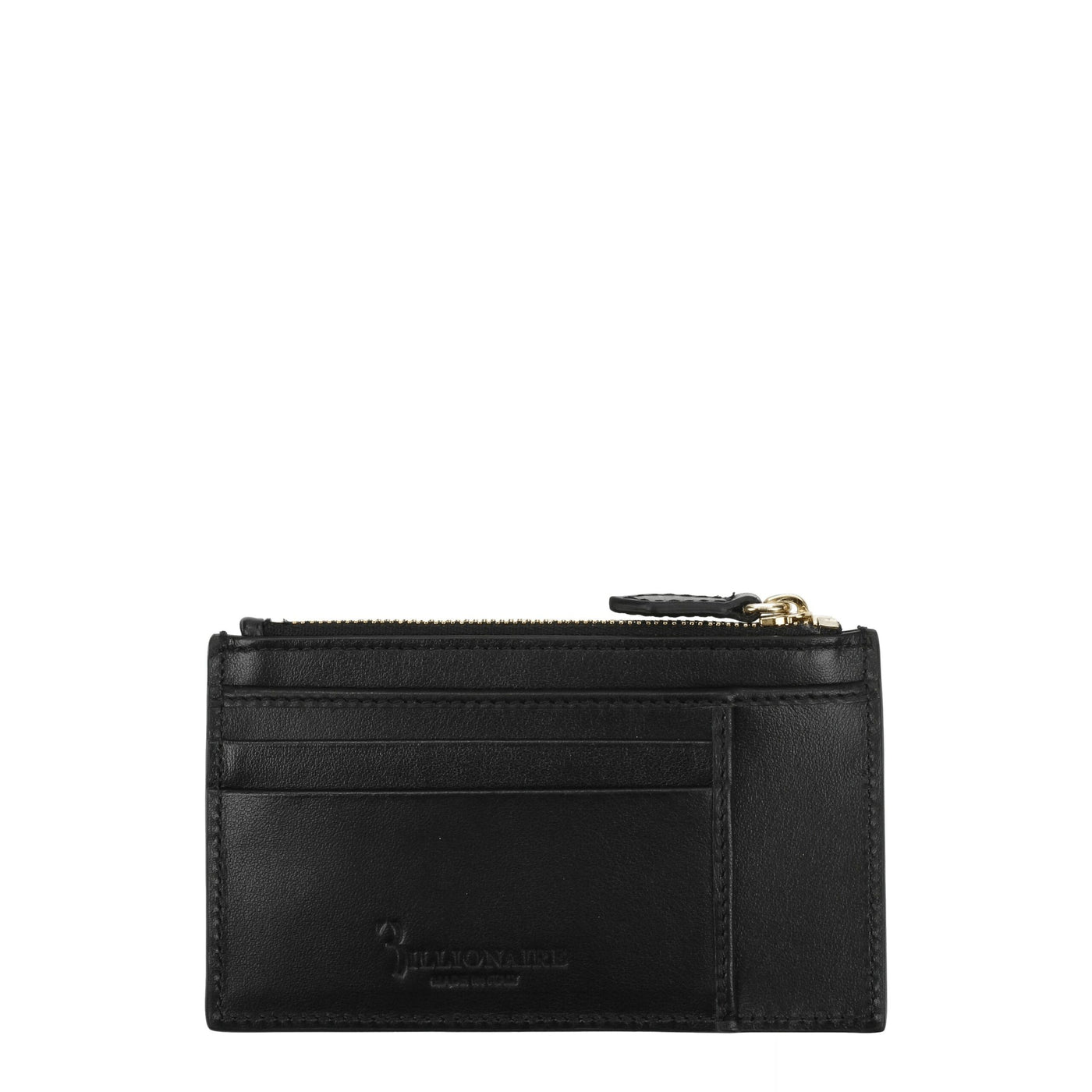 Billionaire Italian Couture Schwarzer Krokodil-Kartenhalter