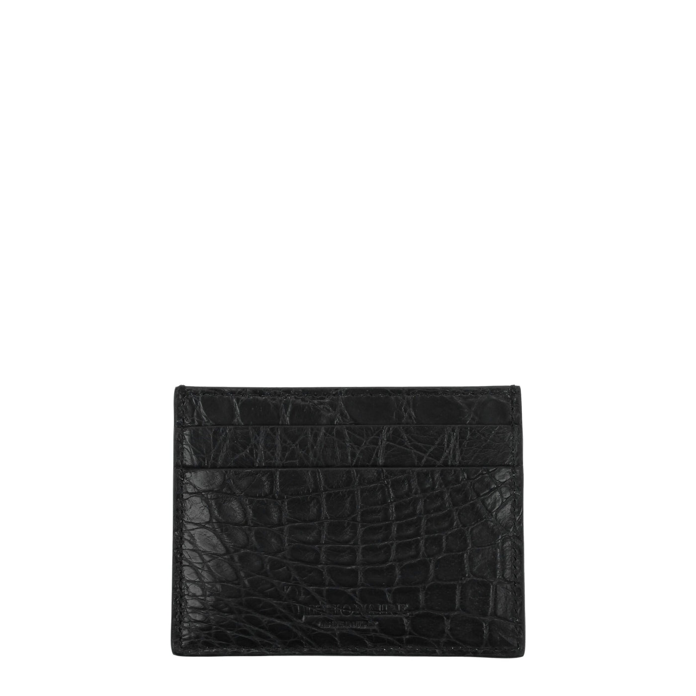 Billionaire Italian Couture Schwarzer Krokodil-Kartenhalter