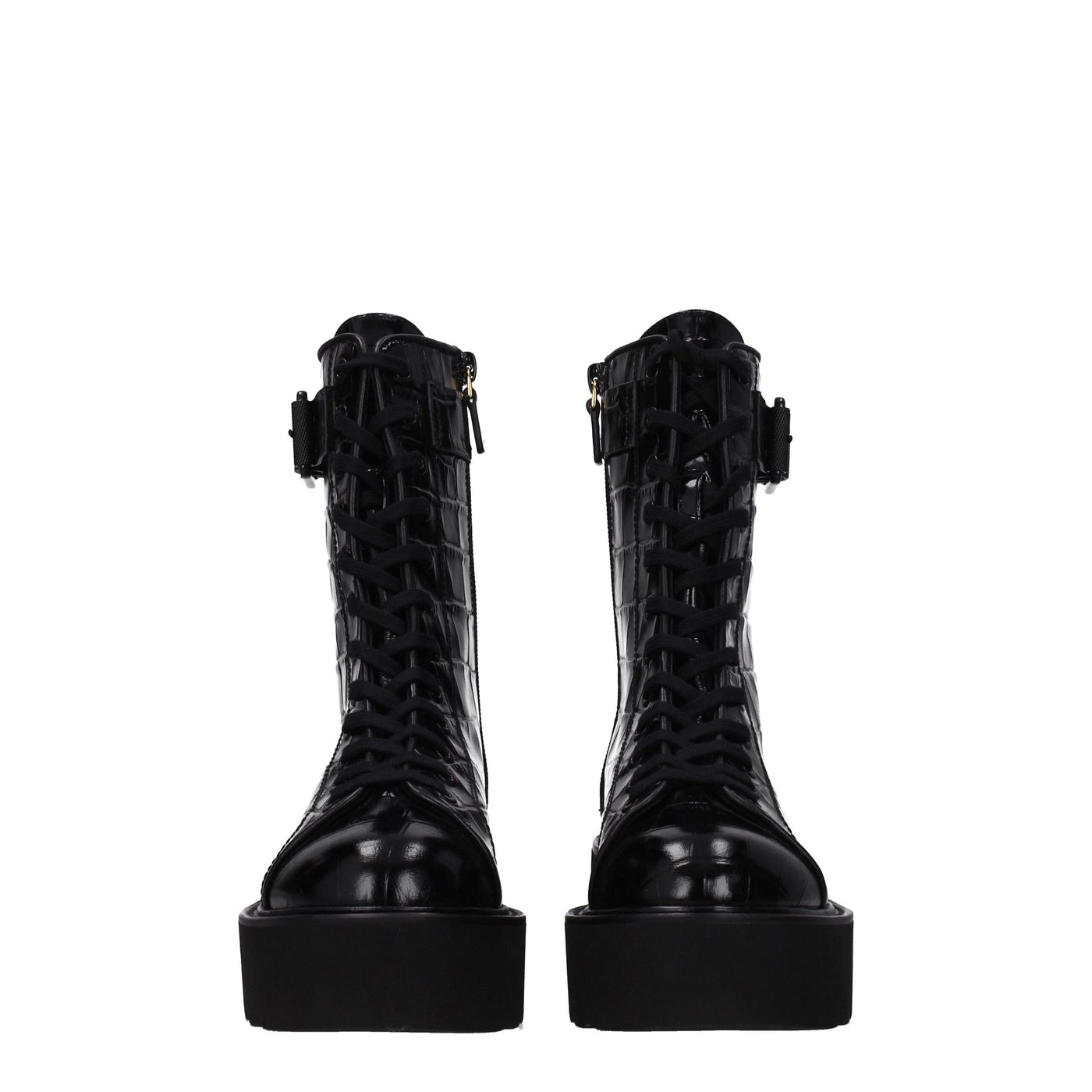 Stuart Weitzman Schwarze Lederstiefeletten