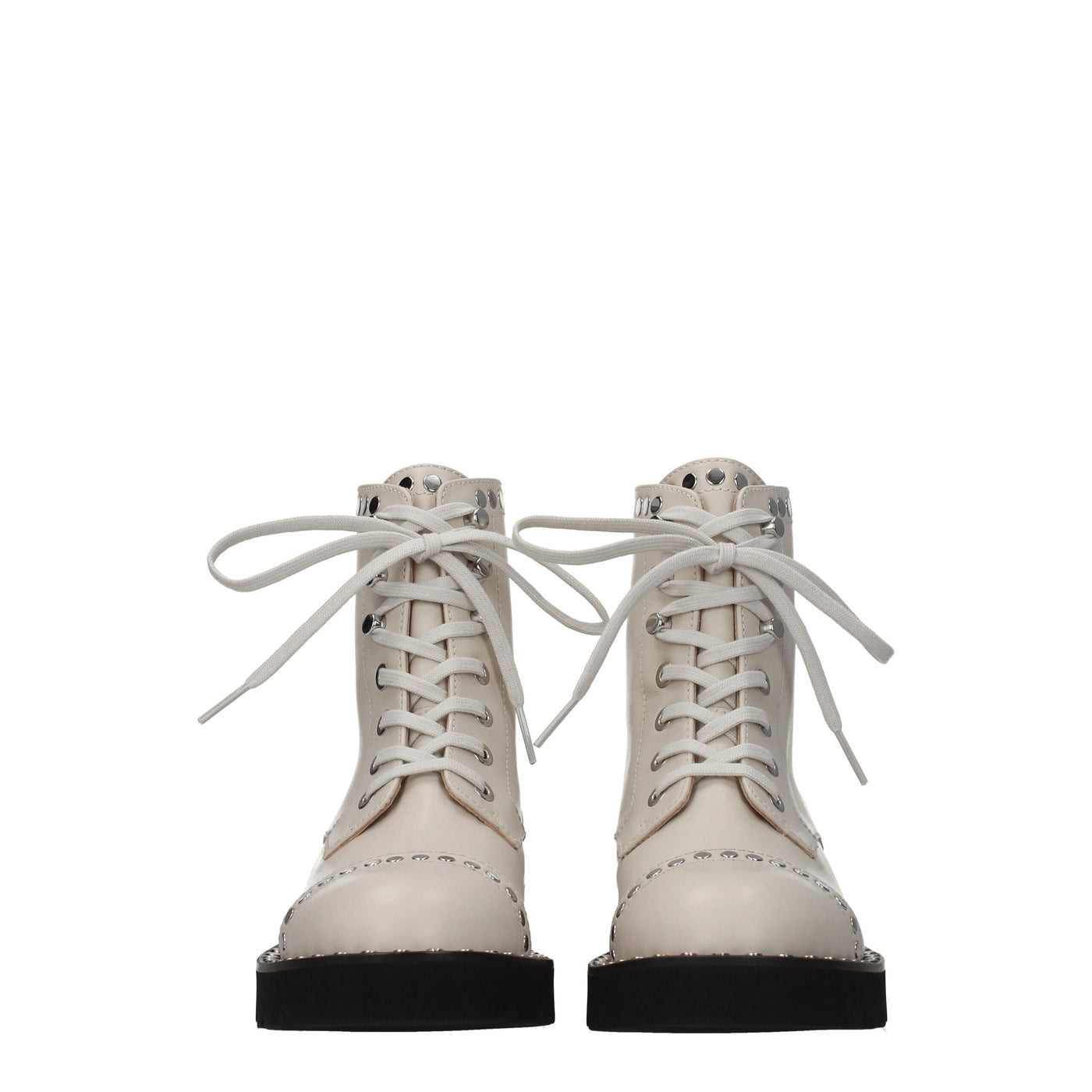 Stuart Weitzman Beige Lederstiefeletten