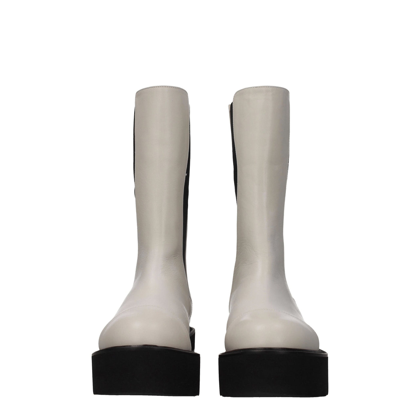 Stuart Weitzman Beige Lederstiefeletten