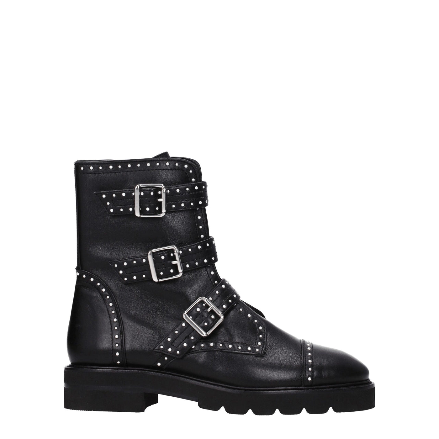 Stuart Weitzman Schwarze Lederstiefeletten