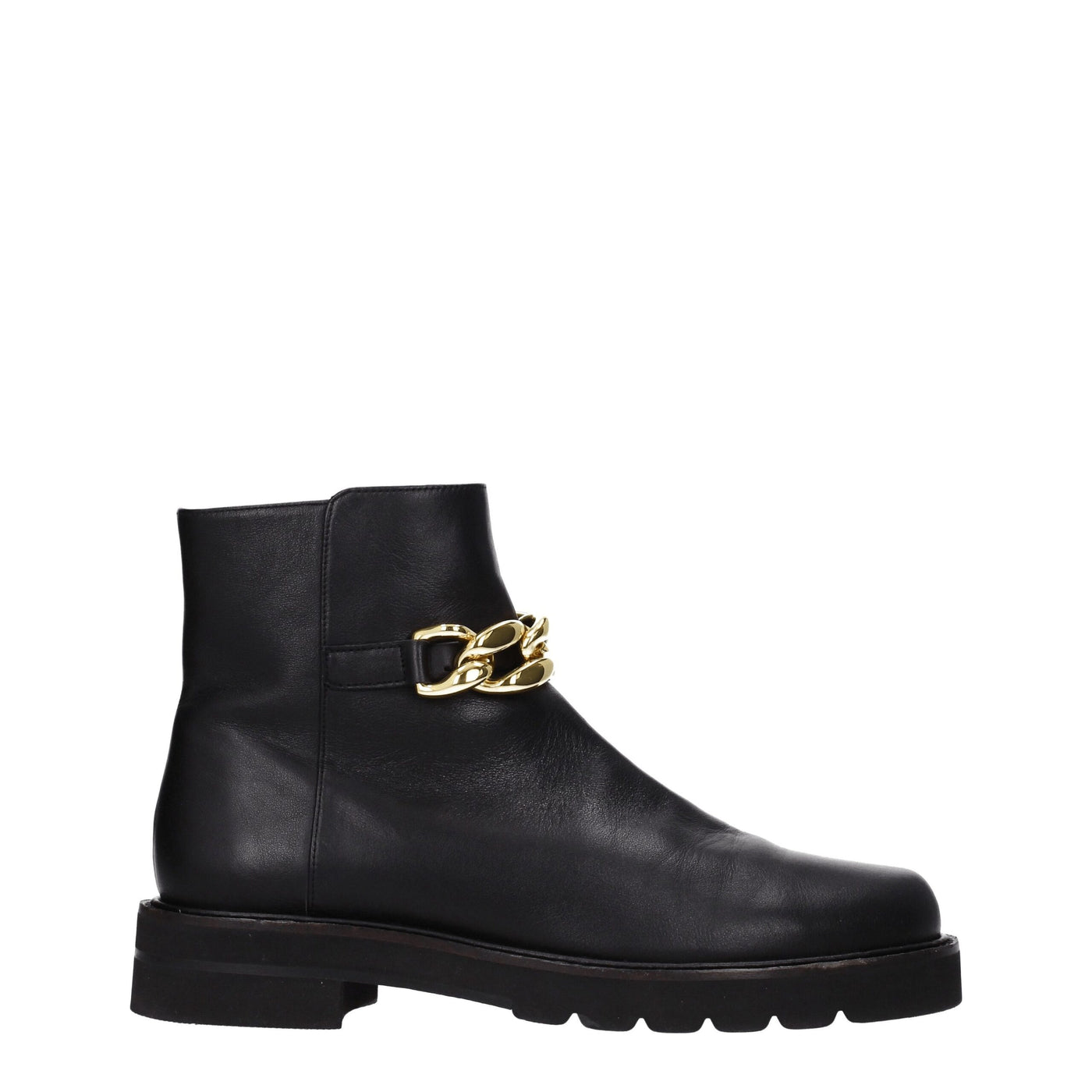 Stuart Weitzman Schwarze Lederstiefeletten