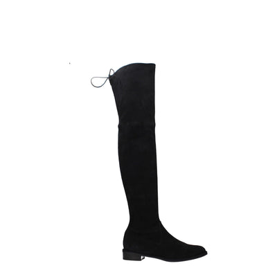 Stuart Weitzman Schwarzes Leder Over The Knee
