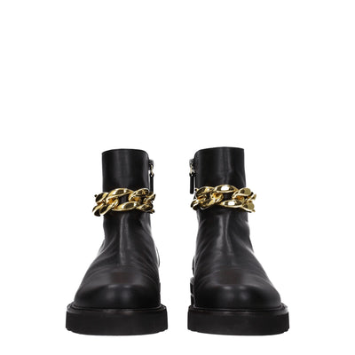 Stuart Weitzman Schwarze Lederstiefeletten