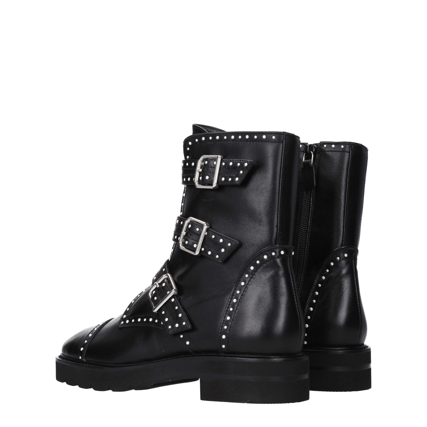 Stuart Weitzman Schwarze Lederstiefeletten