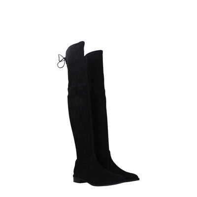 Stuart Weitzman Schwarzes Leder Over The Knee