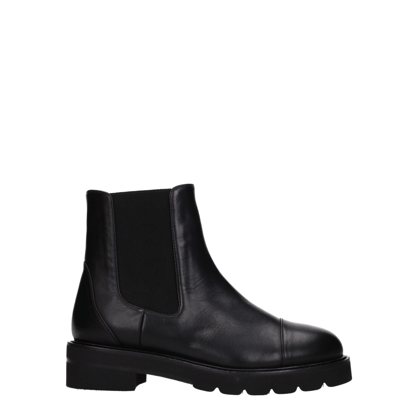 Stuart Weitzman Schwarze Lederstiefeletten