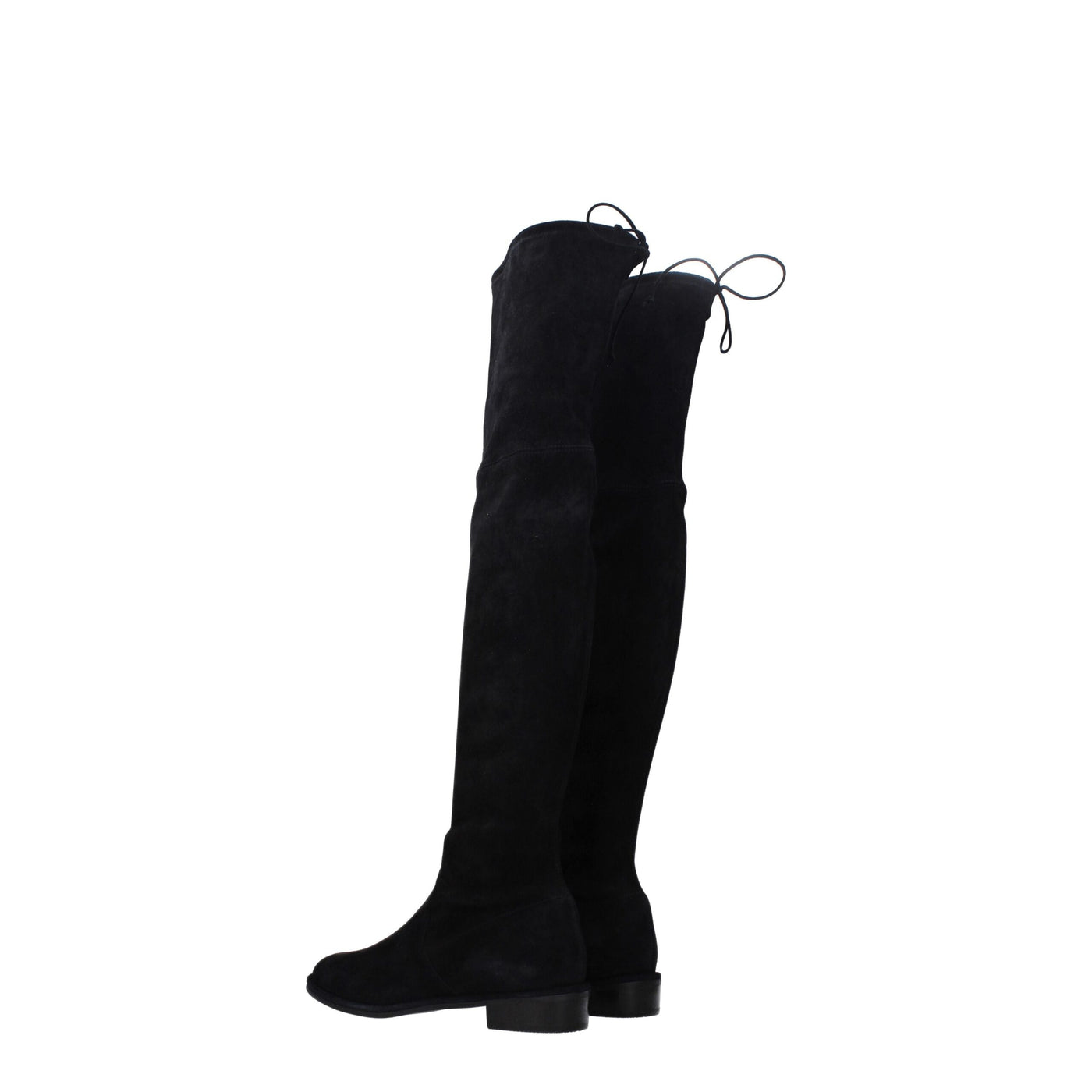 Stuart Weitzman Schwarzes Leder Over The Knee