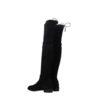 Stuart Weitzman Schwarzes Leder Over The Knee