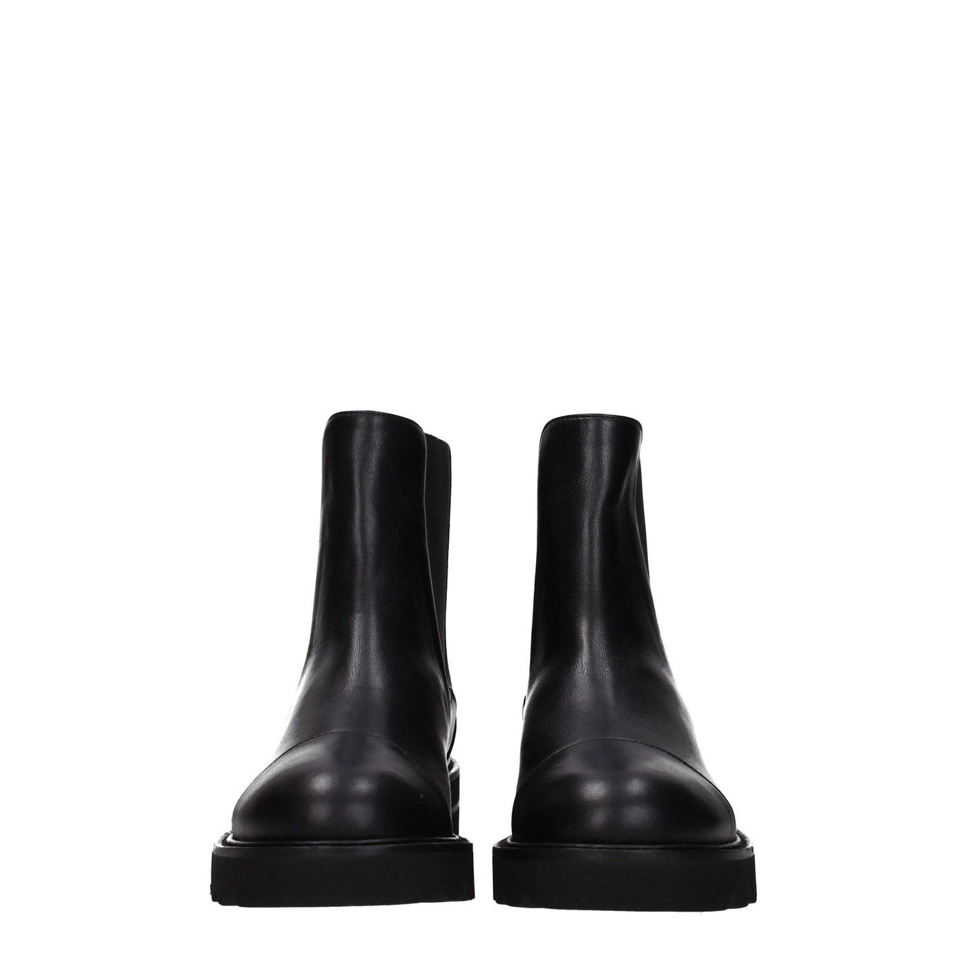 Stuart Weitzman Schwarze Lederstiefeletten