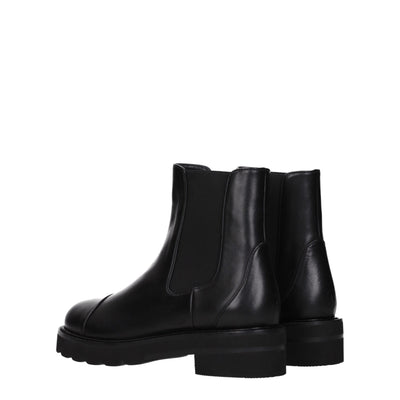 Stuart Weitzman Schwarze Lederstiefeletten