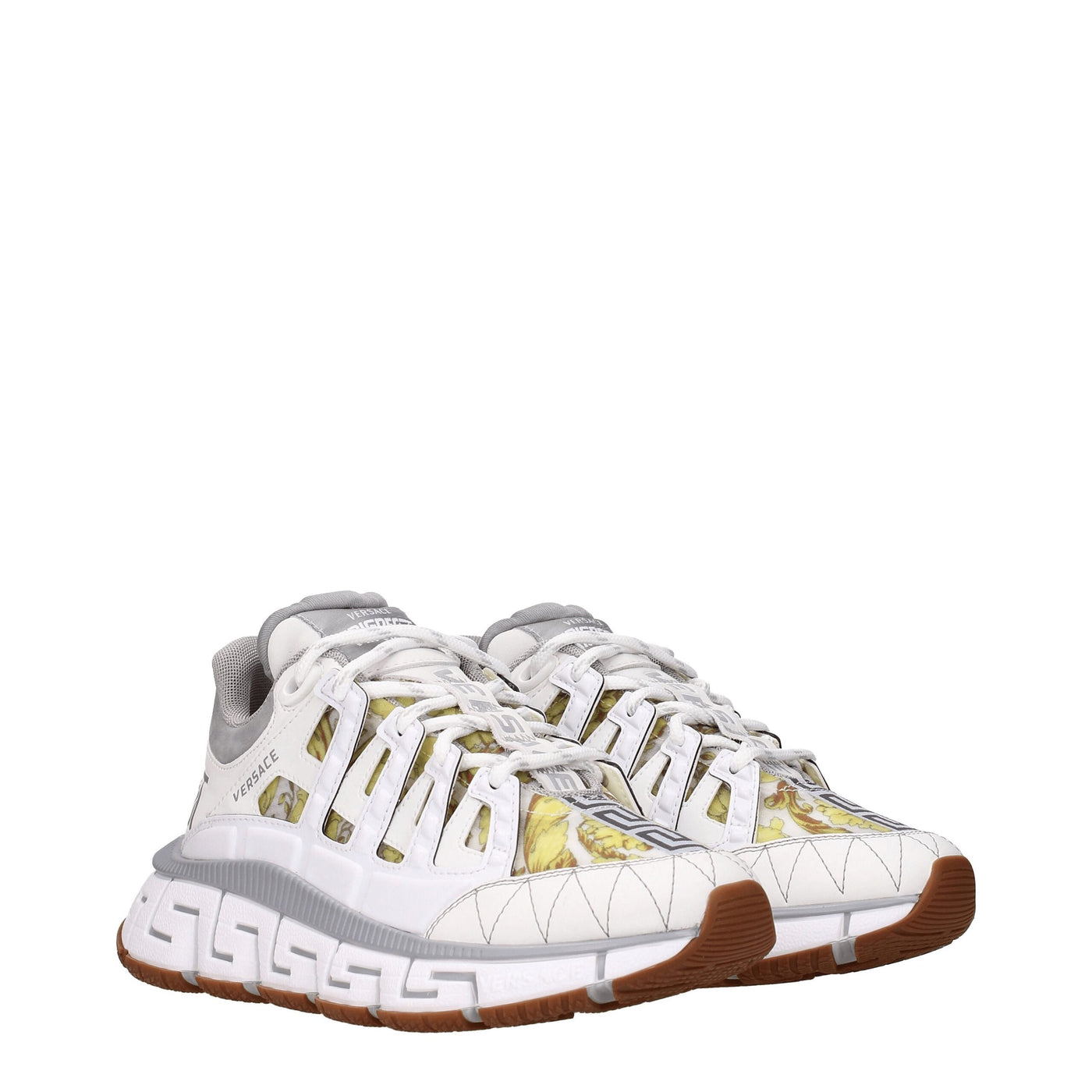 Versace Weißes Leder Sportliche Turnschuhe