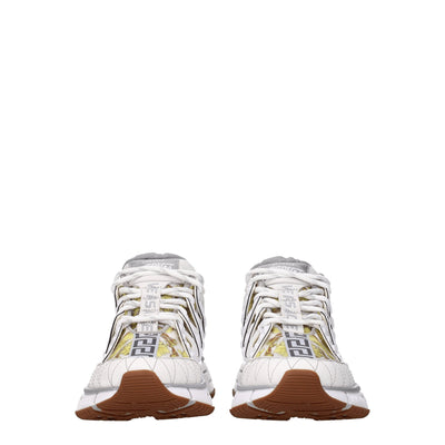 Versace Weißes Leder Sportliche Turnschuhe
