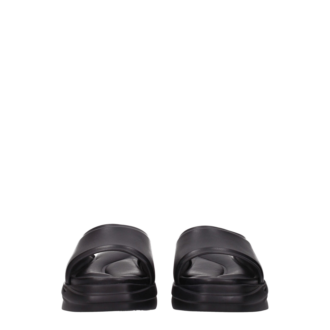 Alyx Schwarze Lederpantoffeln Sandalen