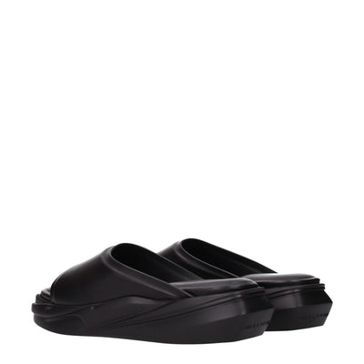 Alyx Schwarze Lederpantoffeln Sandalen