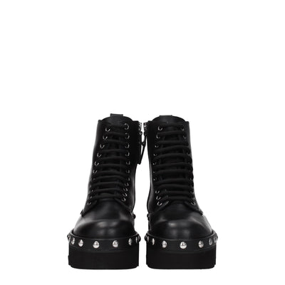Furla Schwarze Lederstiefeletten