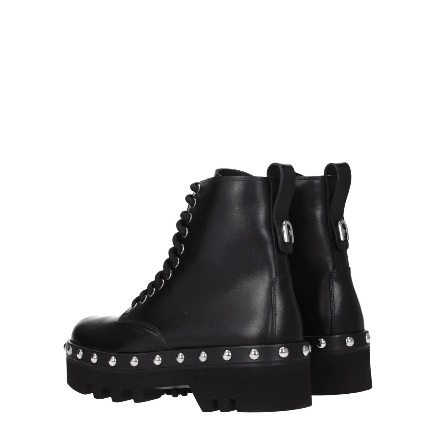 Furla Schwarze Lederstiefeletten
