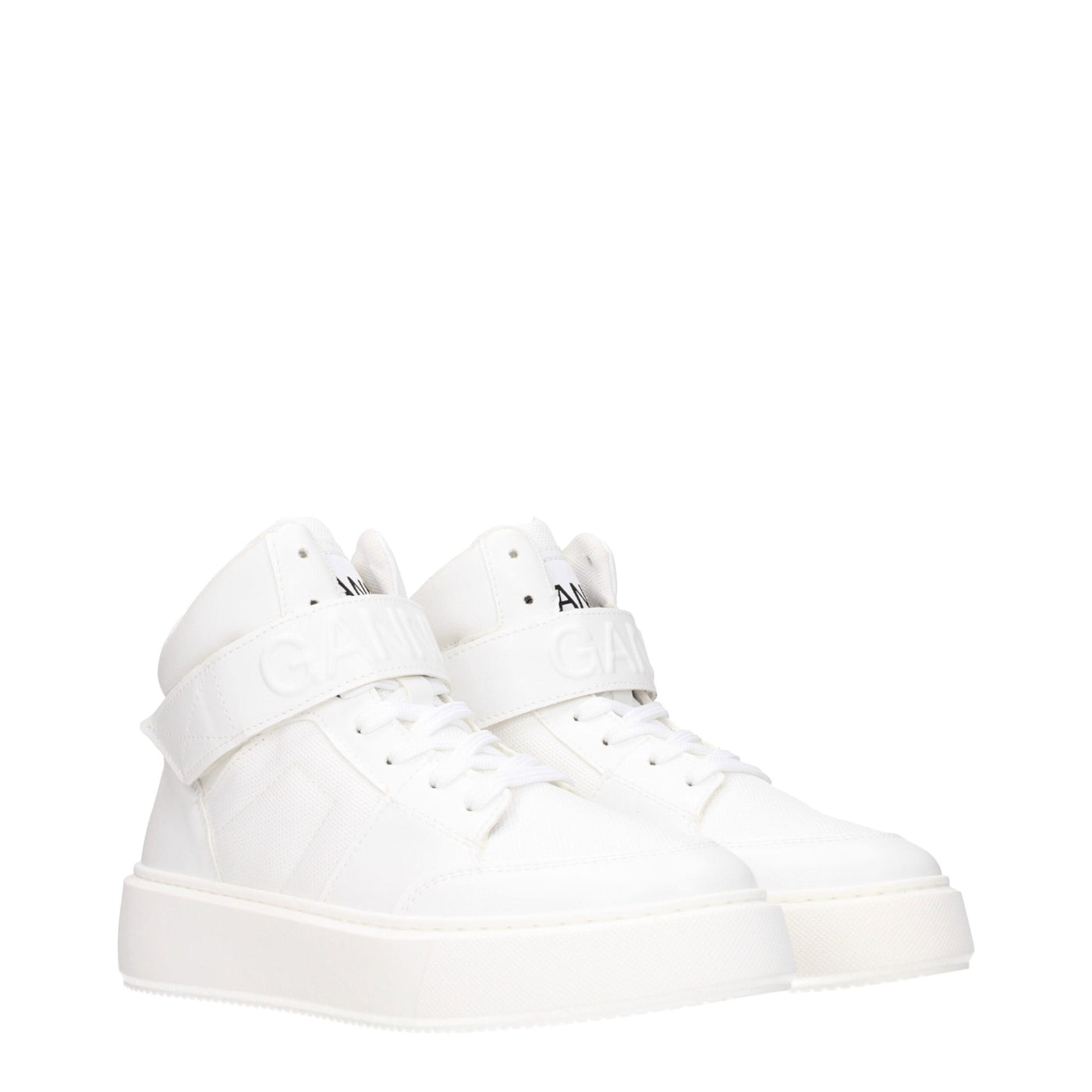 Ganni Weiße Leder-High-Tops