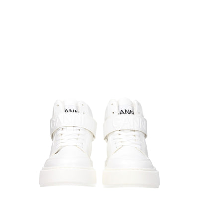 Ganni Weiße Leder-High-Tops