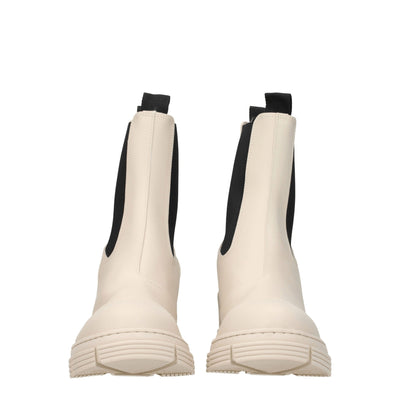 Ganni Graue Baumwollstiefeletten