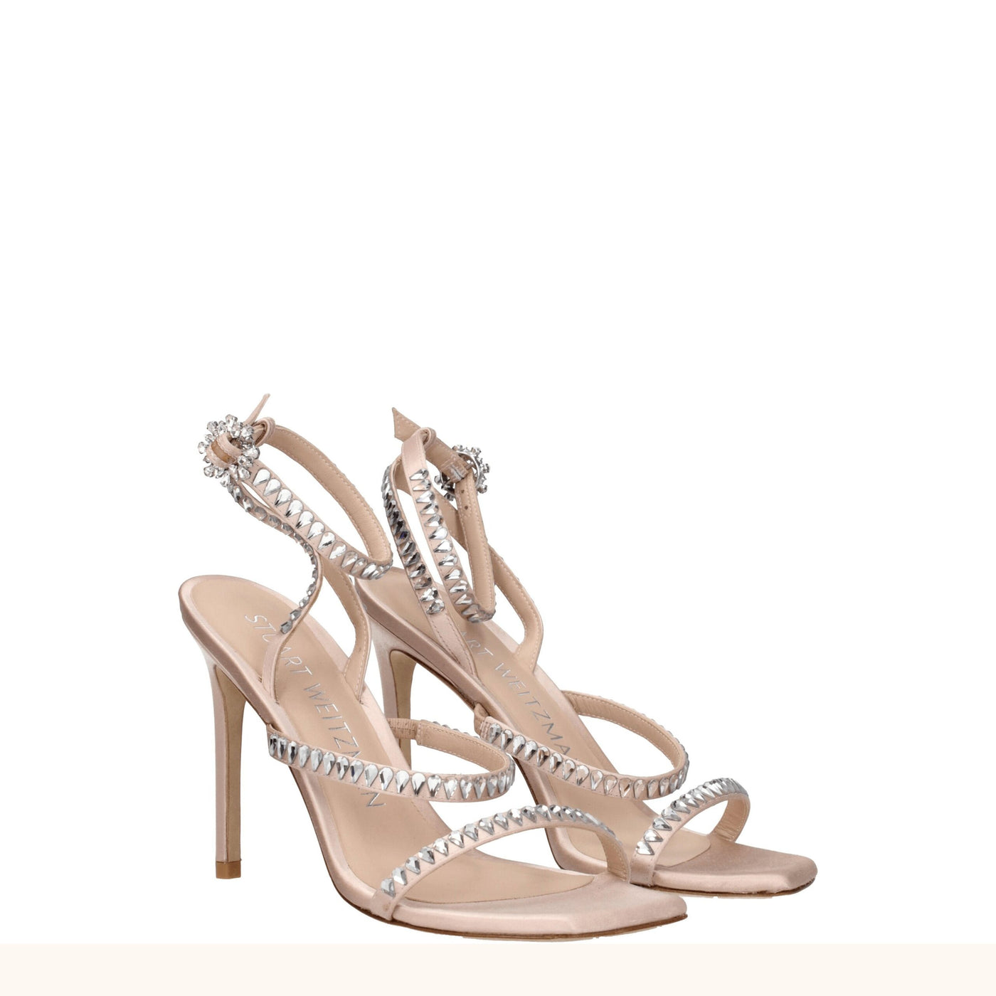 Stuart Weitzman Rosa Satin Stiletto Heels Sandalen