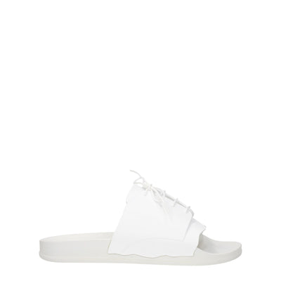 Maison Margiela Weiße Baumwollpantoffeln Sandalen