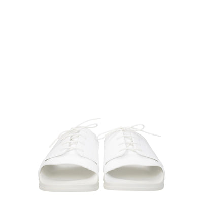 Maison Margiela Weiße Baumwollpantoffeln Sandalen