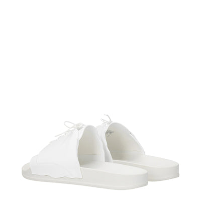Maison Margiela Weiße Baumwollpantoffeln Sandalen