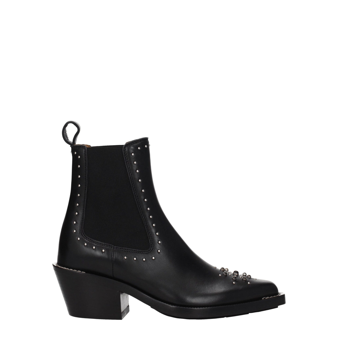 Chloé Schwarze Lederstiefeletten