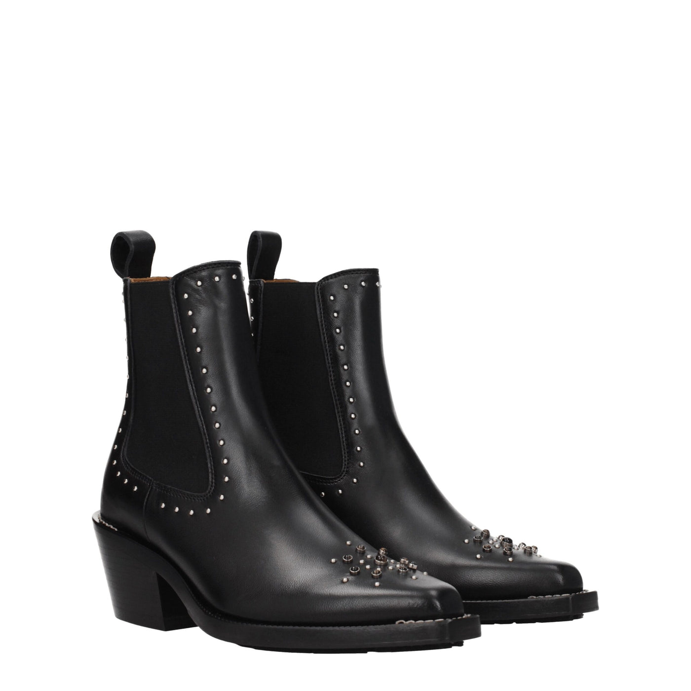 Chloé Schwarze Lederstiefeletten