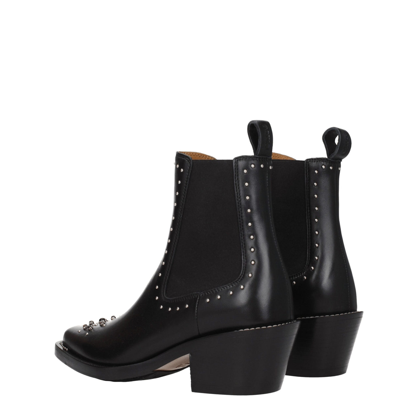 Chloé Schwarze Lederstiefeletten