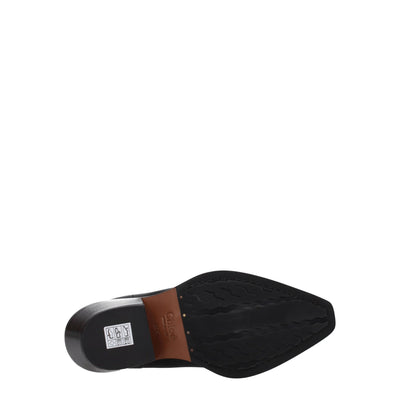 Chloé Schwarze Lederstiefeletten