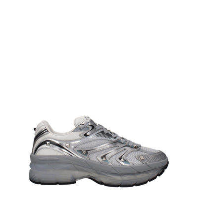 Valentino Garavani Graue Sportliche Turnschuhe aus Stoff