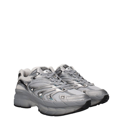 Valentino Garavani Graue Sportliche Turnschuhe aus Stoff