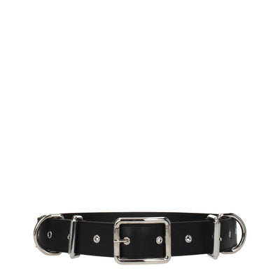 Moschino Schwarze Ledergürtel
