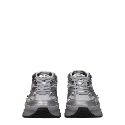 Valentino Garavani Graue Sportliche Turnschuhe aus Stoff