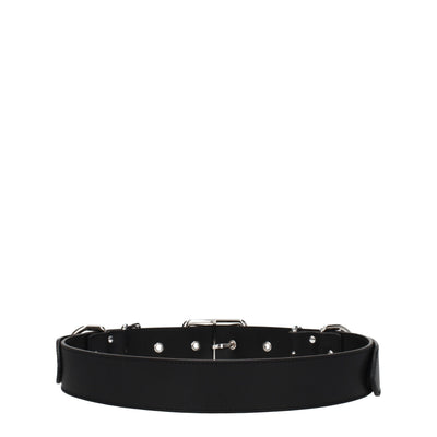 Moschino Schwarze Ledergürtel