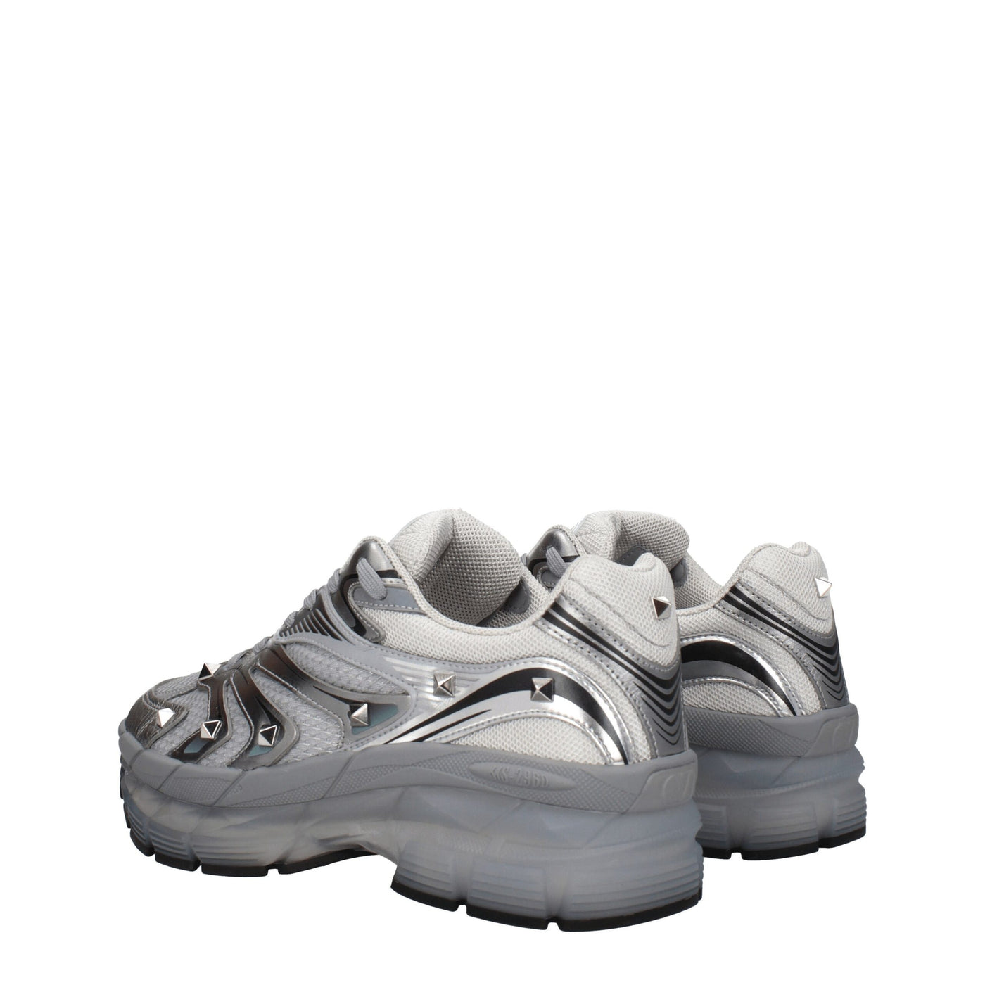 Valentino Garavani Graue Sportliche Turnschuhe aus Stoff