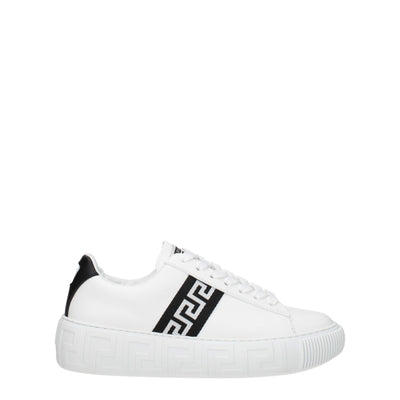 Versace Weiße Leder-Low Tops