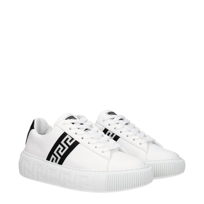 Versace Weiße Leder-Low Tops