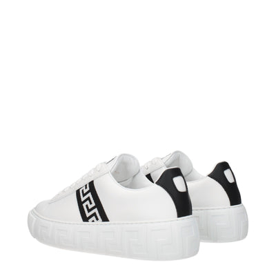 Versace Weiße Leder-Low Tops