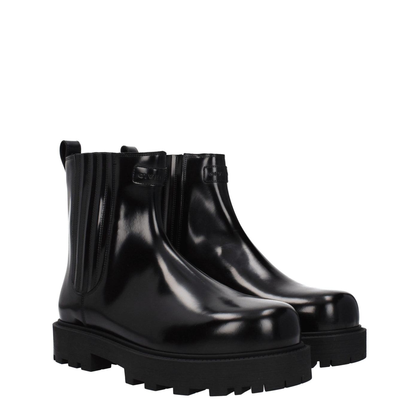 Givenchy Schwarze Lederstiefeletten