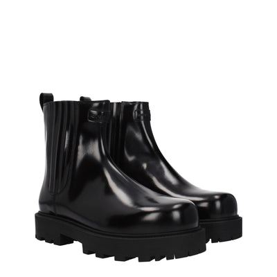 Givenchy Schwarze Lederstiefeletten