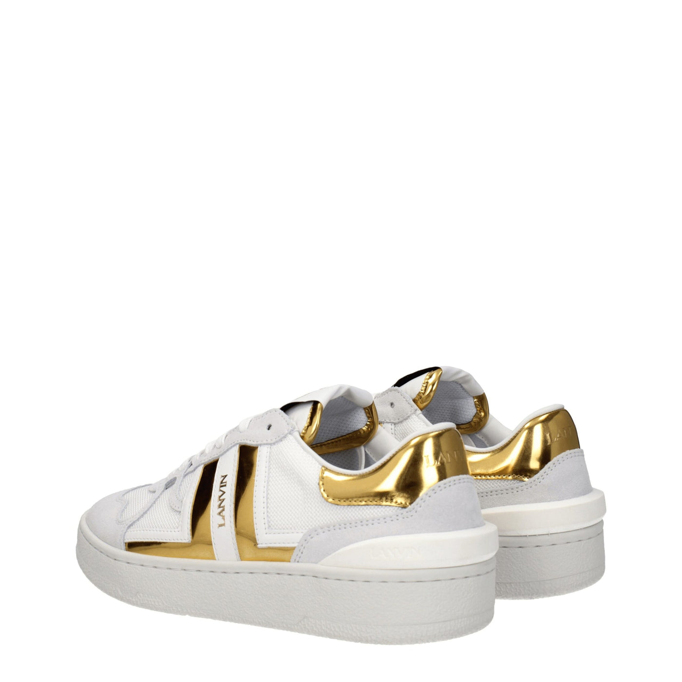 Lanvin Weiße Stoff-Low Tops