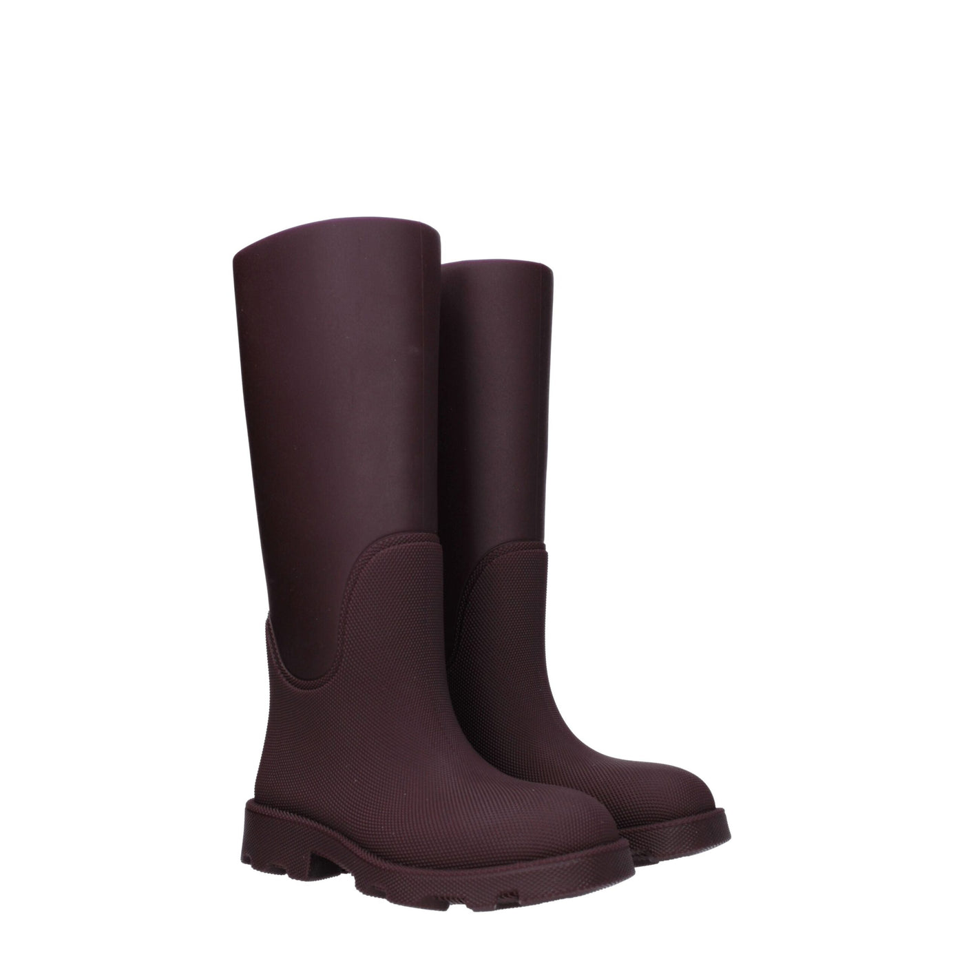 Burberry Rote Regenstiefel aus Baumwolle