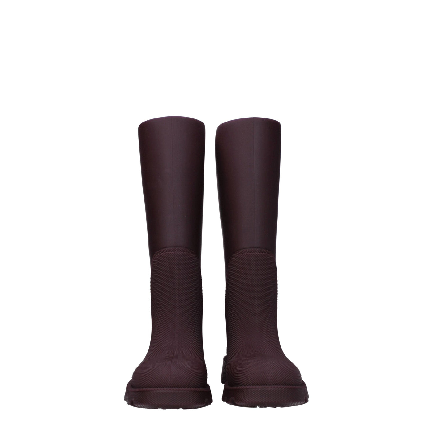 Burberry Rote Regenstiefel aus Baumwolle