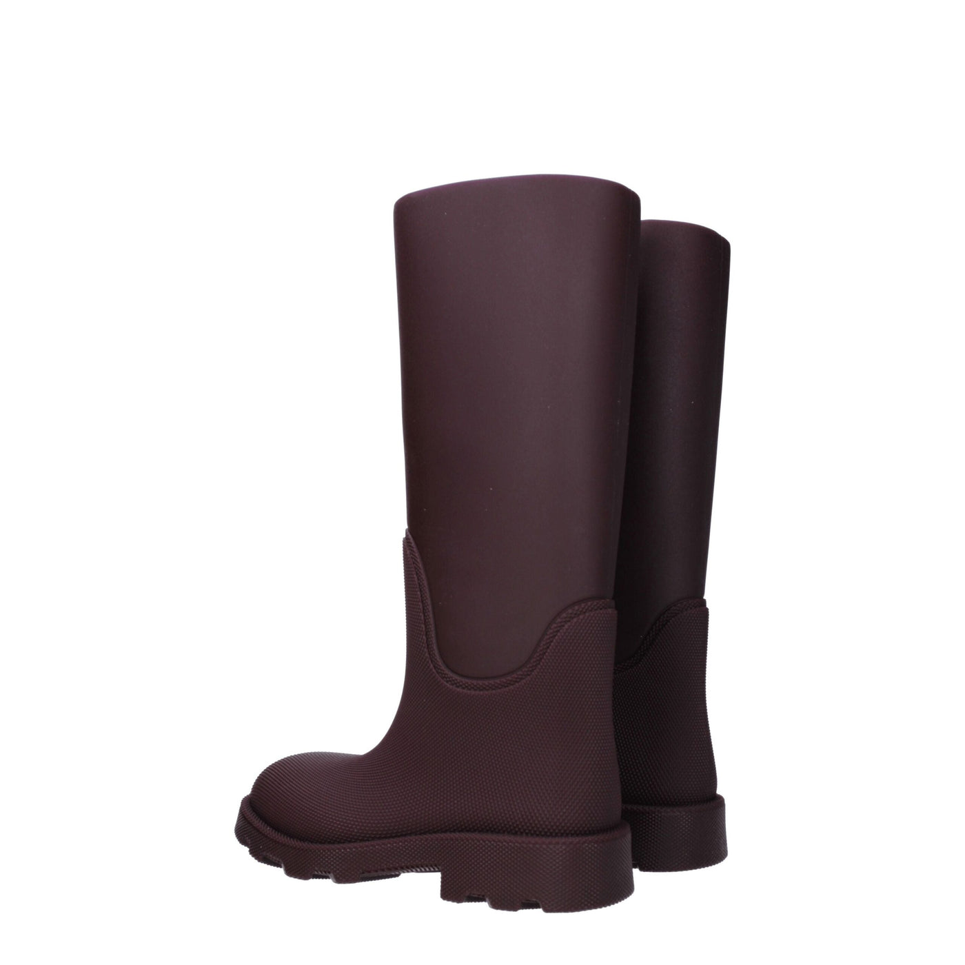 Burberry Rote Regenstiefel aus Baumwolle